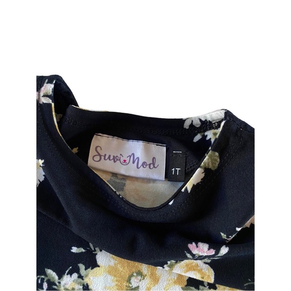 Toddler Peplum Floral Top Canadian Small Shop Handmade - Picture 2 of 6